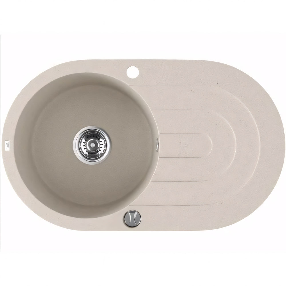 NORICO LAVEO UNDERMOUNT SINGLE BOWL SINK GREY GRANITE 470MM