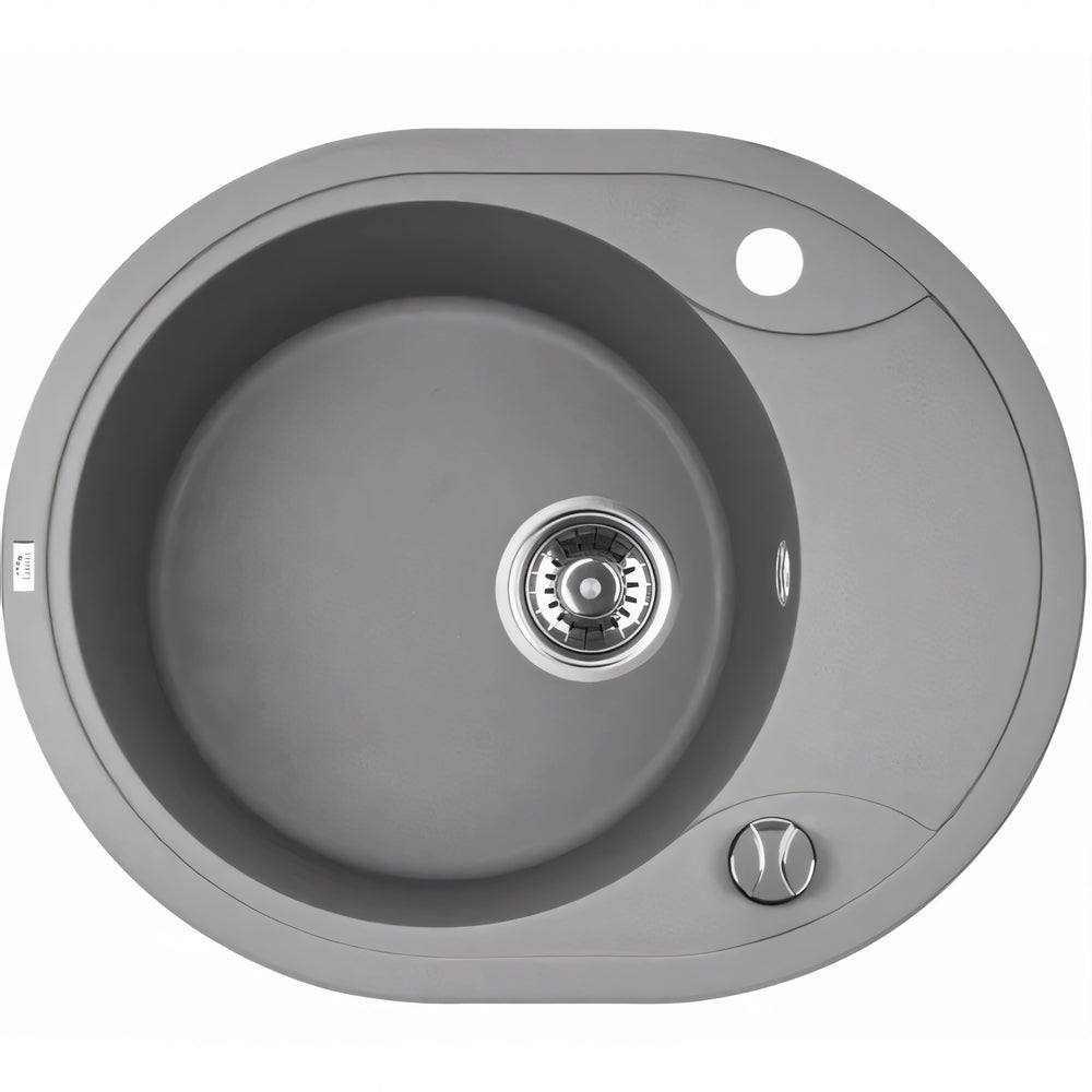AQUAPERLA LAVEO UNDERMOUNT SINGLE BOWL SINK GREY GRANITE 470MM