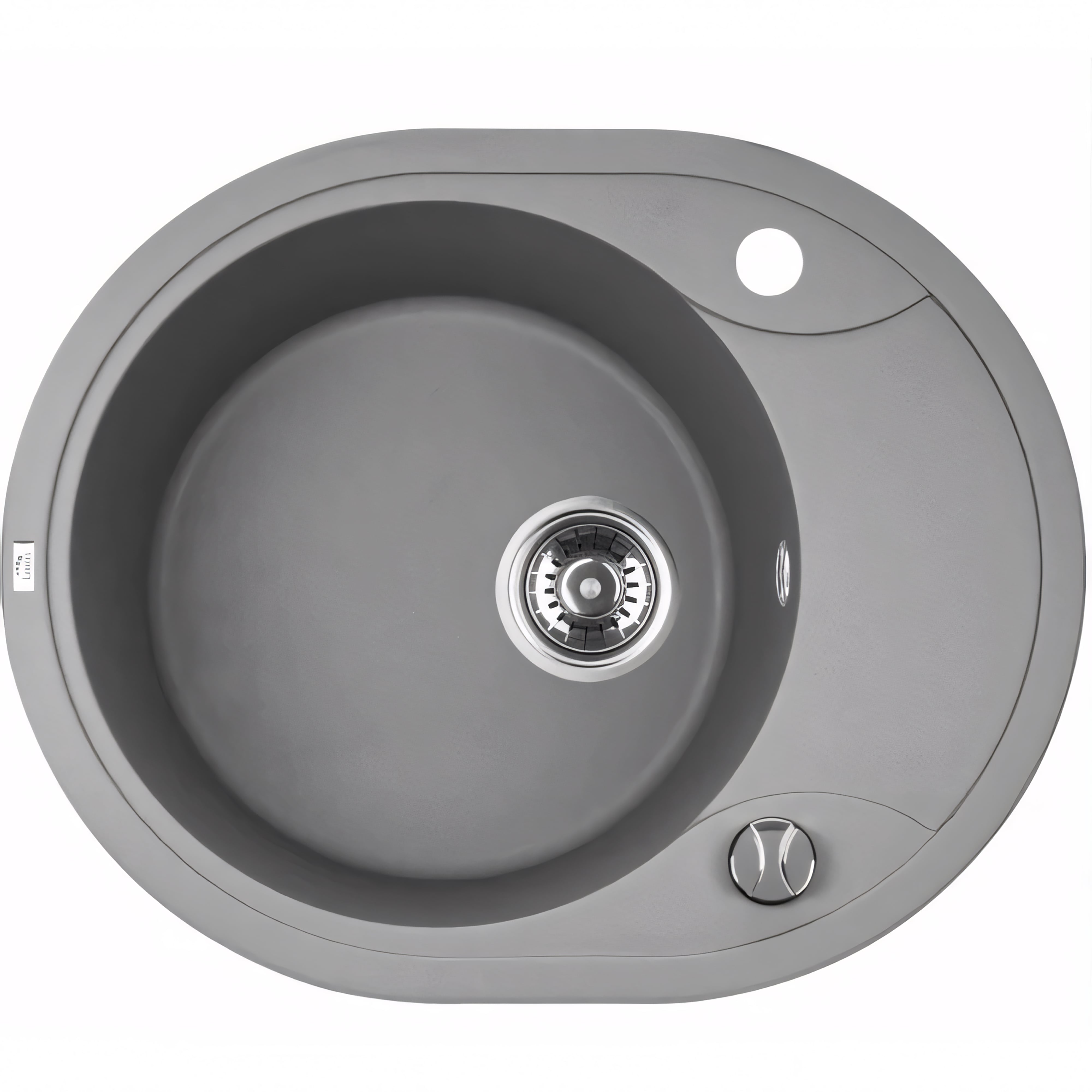 AQUAPERLA LAVEO UNDERMOUNT SINGLE BOWL SINK GREY GRANITE 470MM