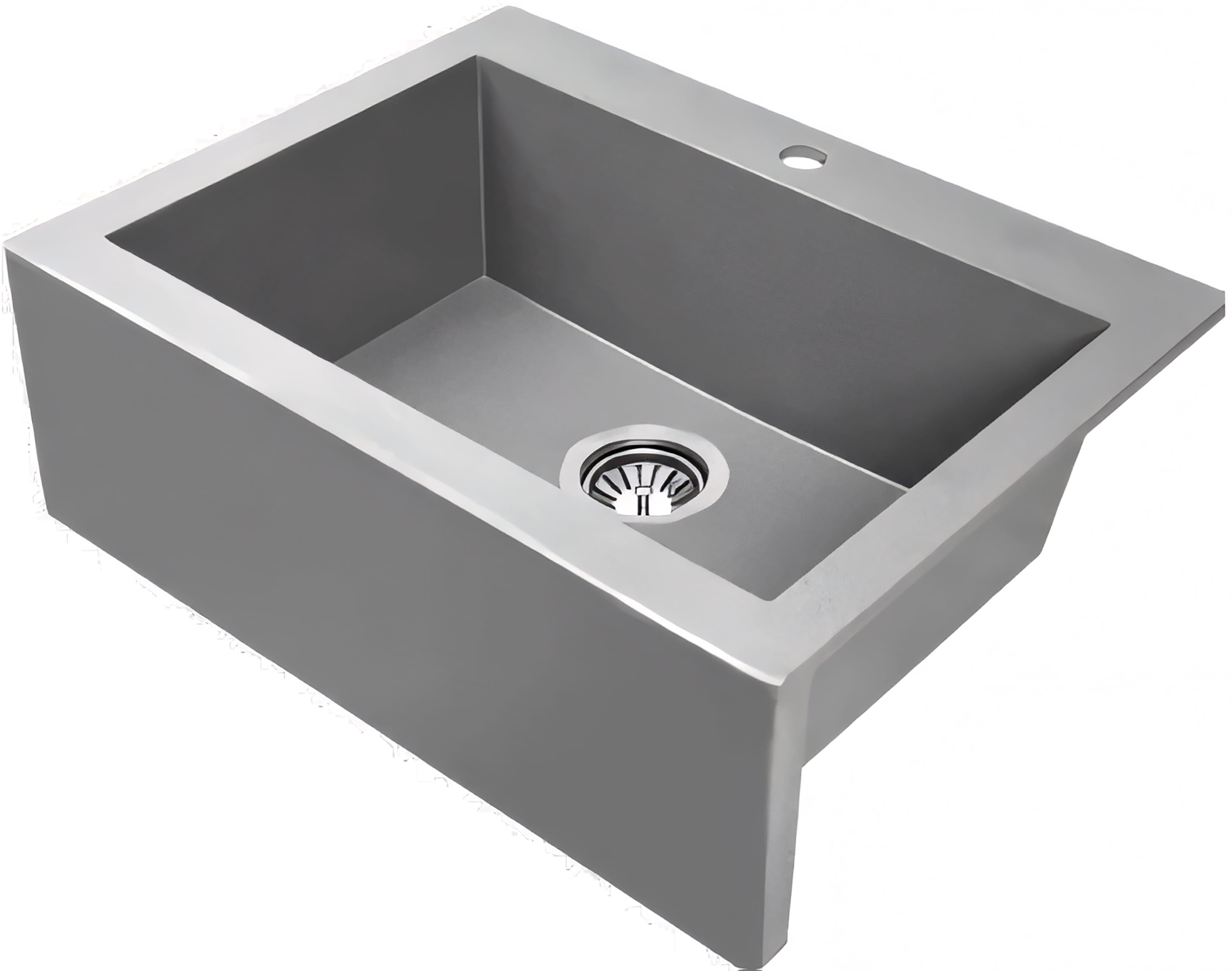 AQUAPERLA LAVEO UNDERMOUNT SINGLE BOWL SINK GREY GRANITE 490MM