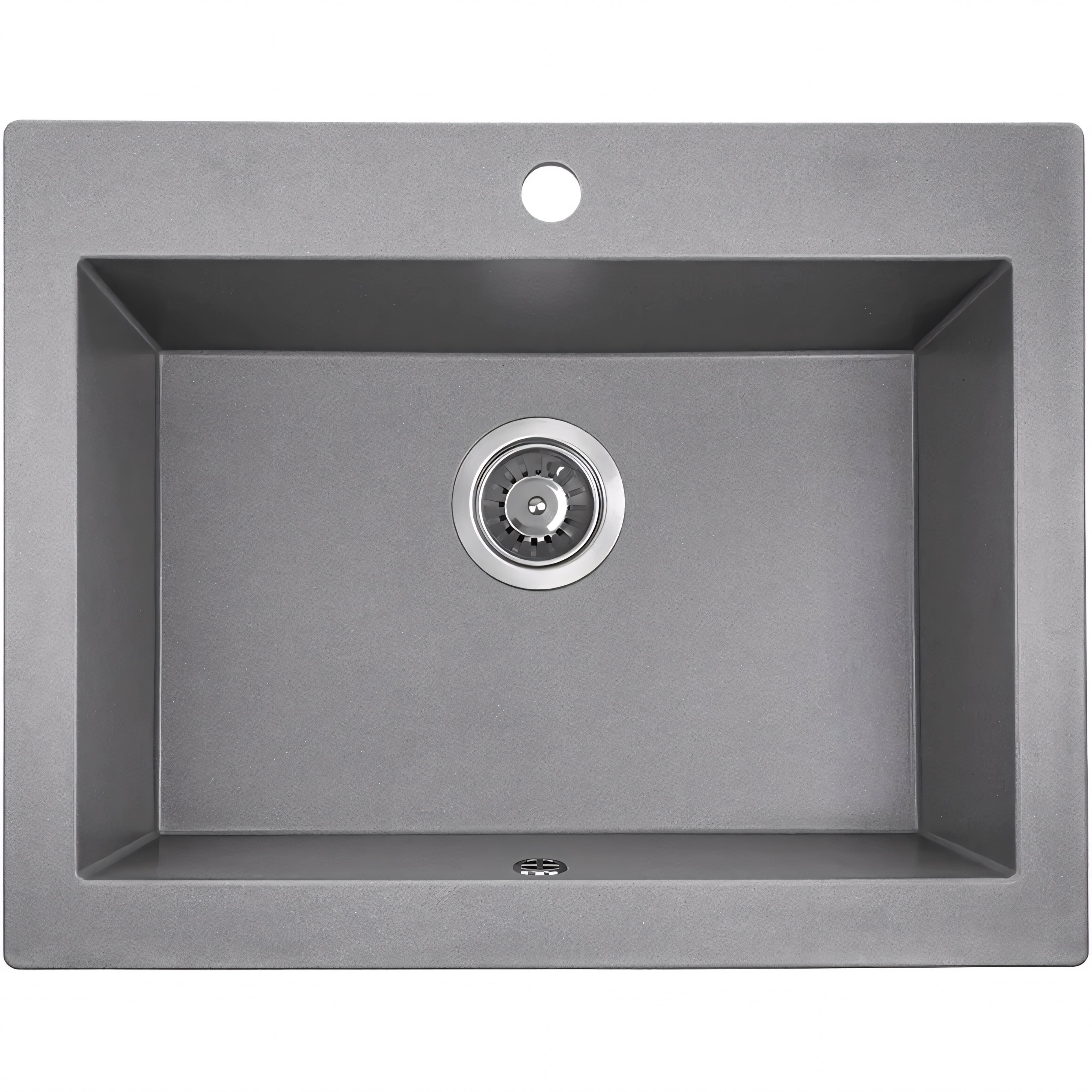 AQUAPERLA LAVEO UNDERMOUNT SINGLE BOWL SINK GREY GRANITE 490MM