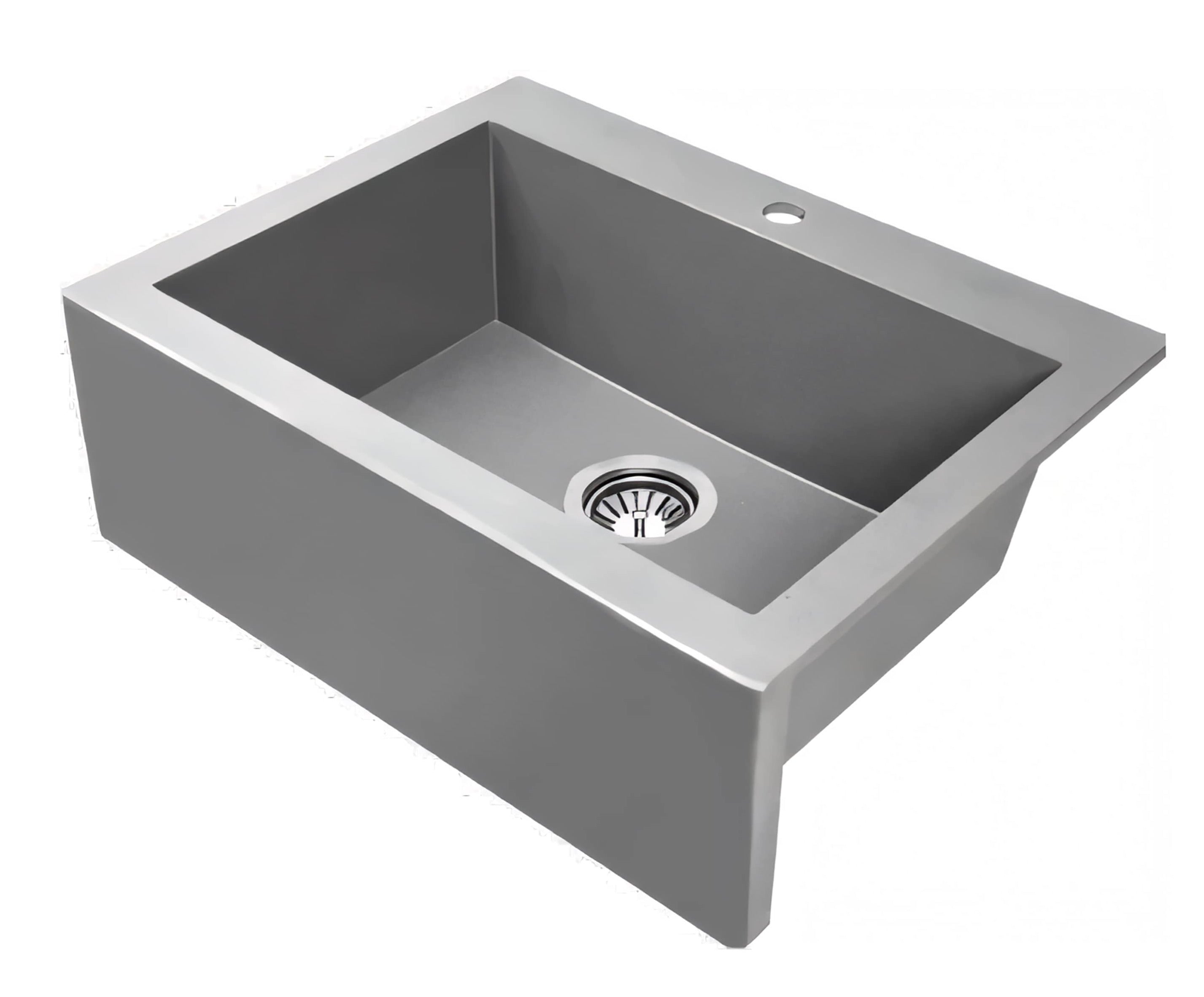 AQUAPERLA LAVEO UNDERMOUNT SINGLE BOWL SINK WHITE GRANITE 490MM