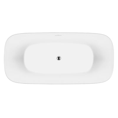 DECINA LOLA FREESTANDING BATH WITH INTEGRATED OVERFLOW GLOSS WHITE 1700MM