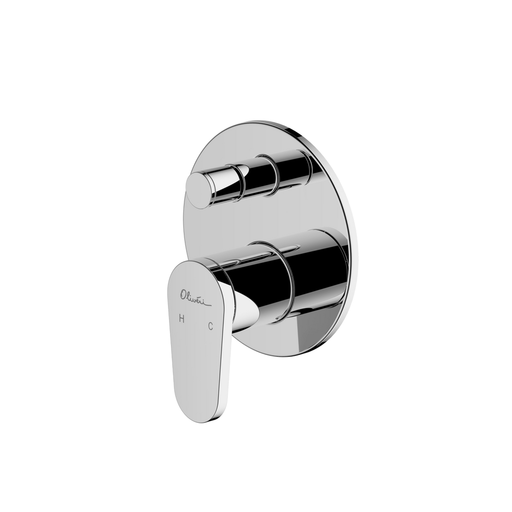 OLIVERI LONDON WALL MIXER SET WITH DIVERTER 161MM CHROME