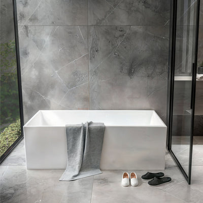 RIVA LOTUS FREESTANDING BATHTUB GLOSS WHITE (AVAILABLE IN 1200MM, 1300MM, 1400MM, 1500MM, 1600MM AND 1700MM)