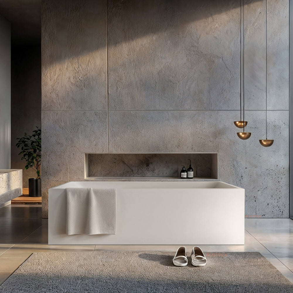 RIVA LOTUS FREESTANDING BATHTUB GLOSS WHITE (AVAILABLE IN 1200MM, 1300MM, 1400MM, 1500MM, 1600MM AND 1700MM)