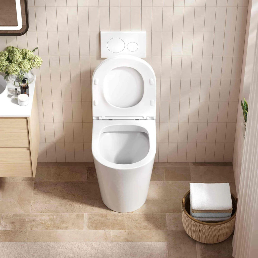 MERCIO LONDON99 RIMLESS WALL FACED FLOOR PAN GLOSS WHITE