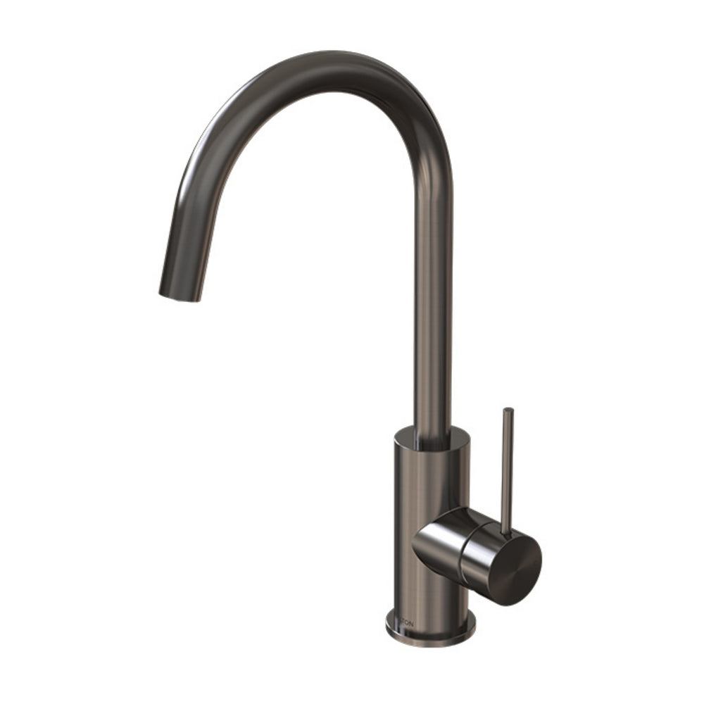 FELTON LINEA SINK MIXER 366MM BRUSHED GUN METAL