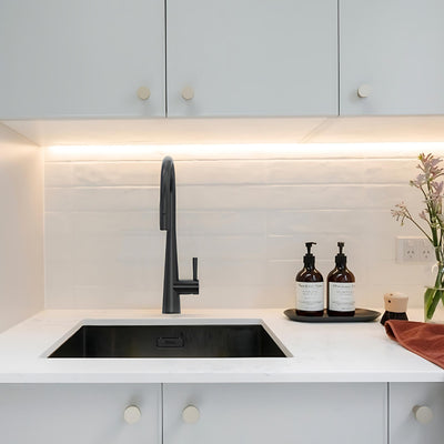 SCHOCK 45 LITRE SINGLE BOWL LAUNDRY SINK WITH OVERFLOW BLACK PEARL 470MM