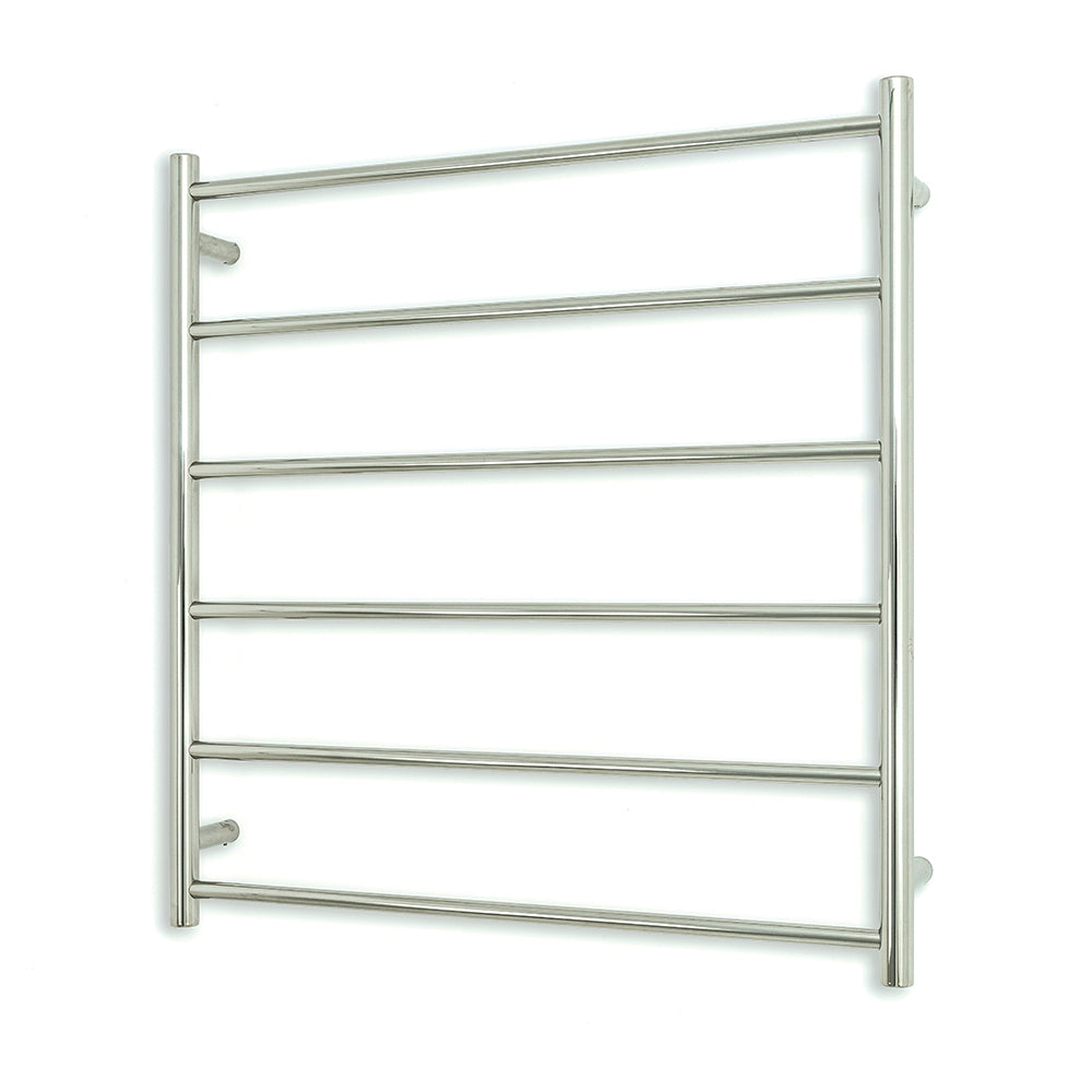 RADIANT HEATING 6-BARS ROUND NON-HEATED TOWEL RAIL CHROME 800MM