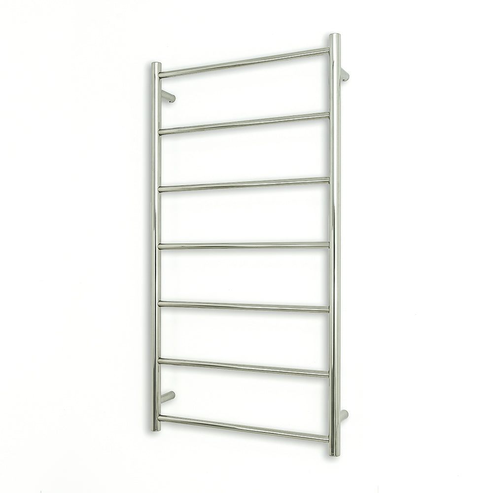 RADIANT HEATING 7-BARS ROUND NON-HEATED TOWEL RAIL CHROME 600MM