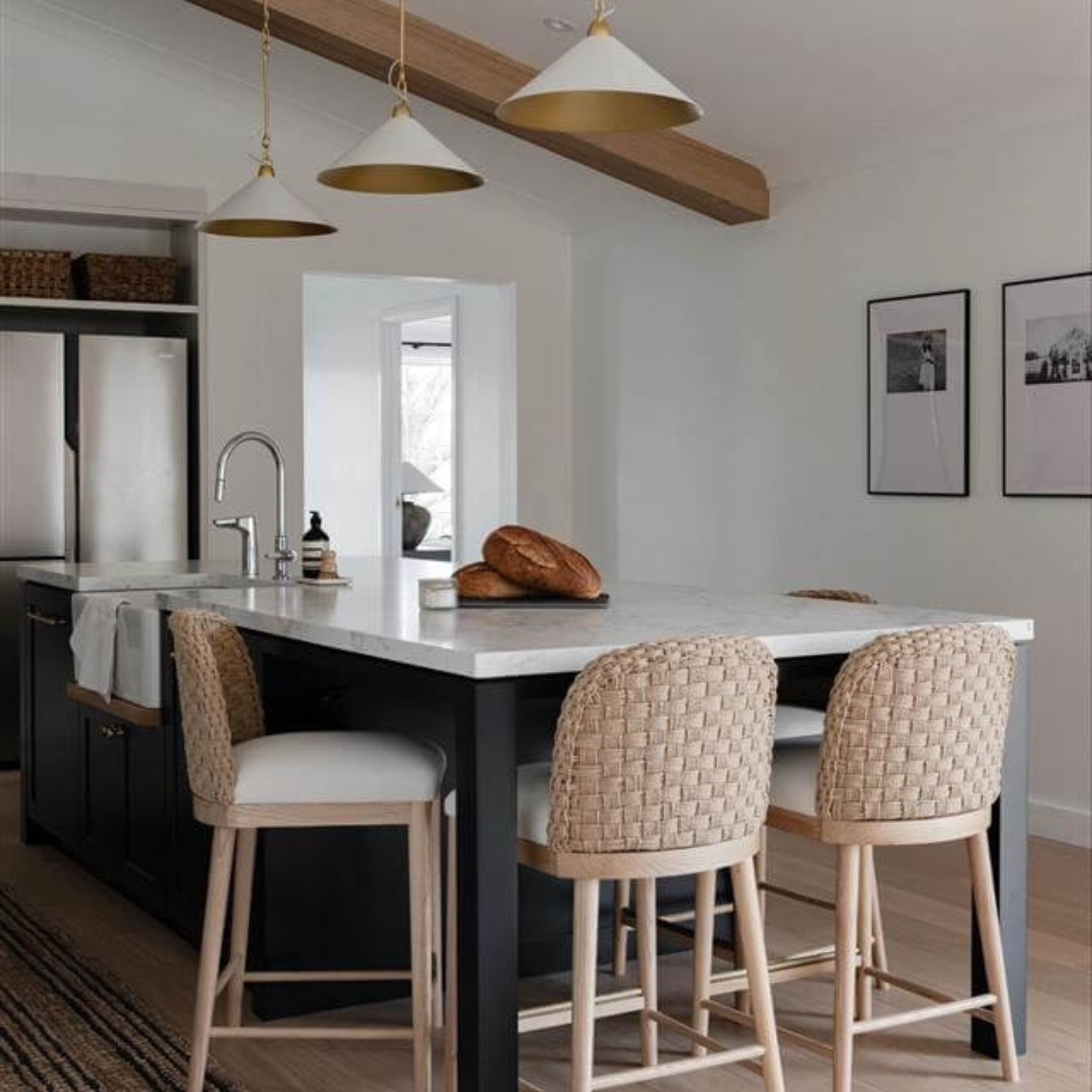 TURNER HASTINGS LUDLOW PULL OUT SINK MIXER 418MM CHROME (CERAMIC HANDLE)