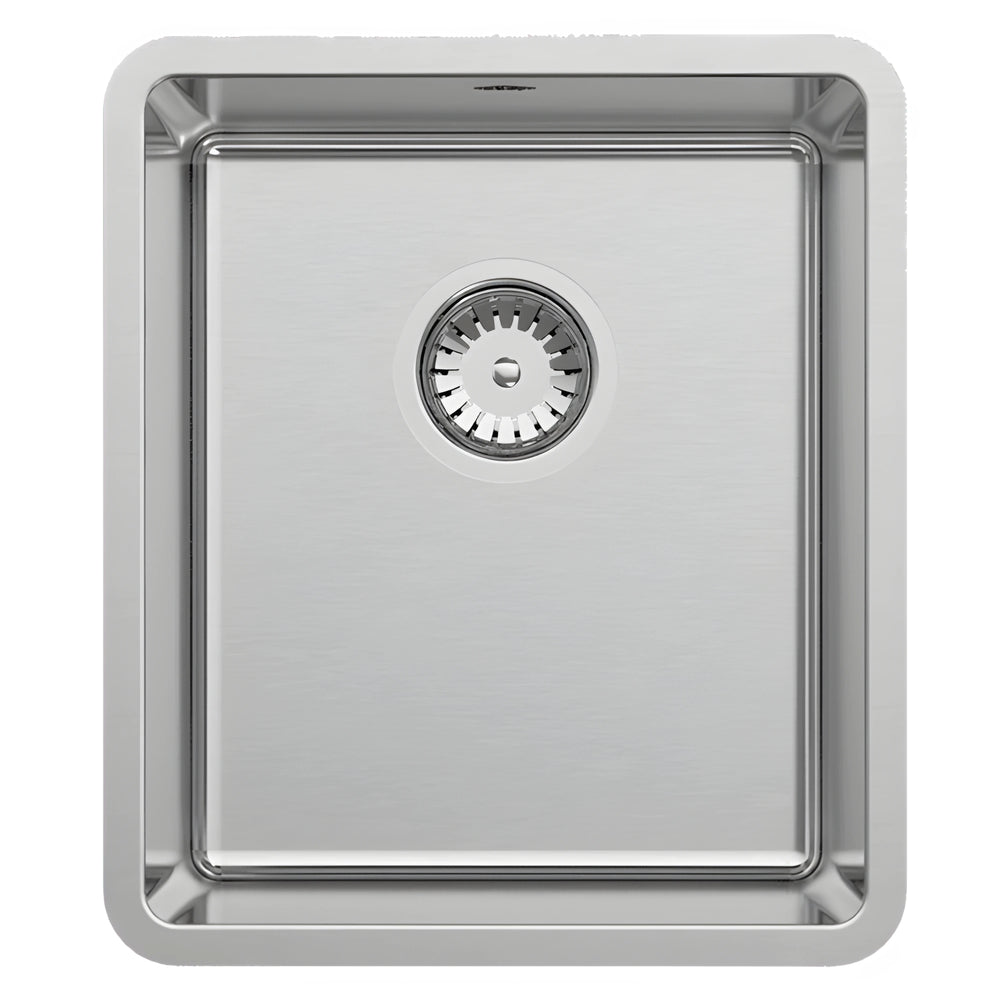 SCHOCK LUCIA SINGLE BOWL KITCHEN SINK STAINLESS STEEL 380MM