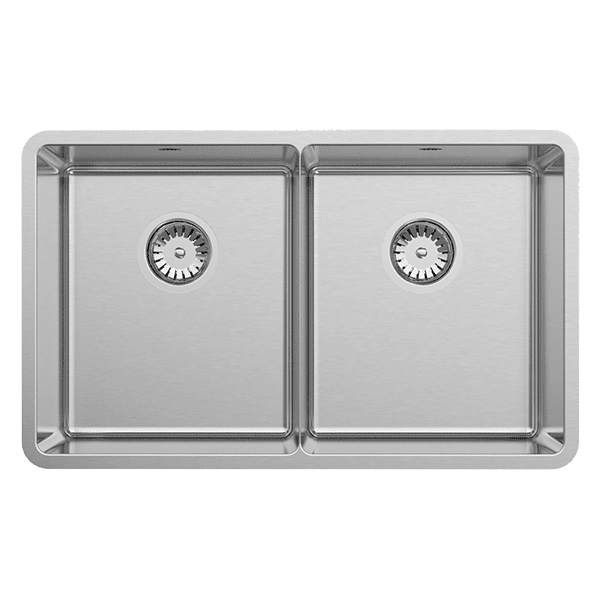 SCHOCK LUCIA DOUBLE BOWL KITCHEN SINK STAINLESS STEEL 724MM