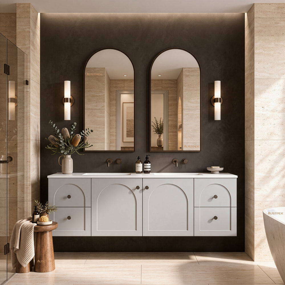 LUKKA CHESTER FEDERATION MATTE GREY 1500MM DOUBLE BOWL WALL HUNG VANITY