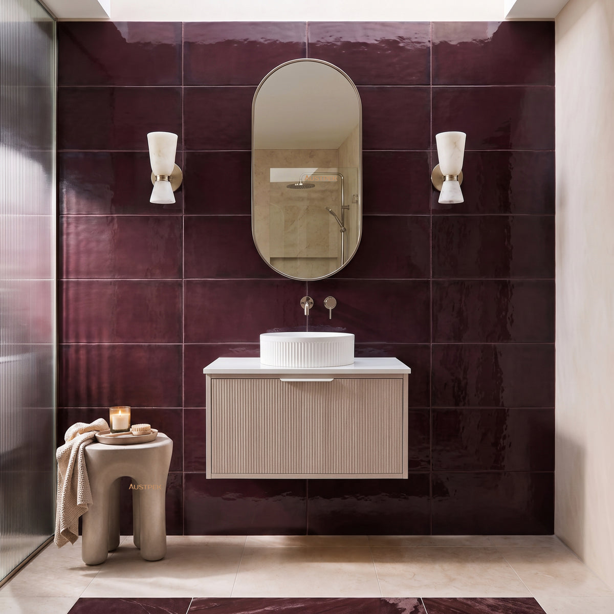 LUKKA KLIFF COASTAL OAK 750MM SINGLE BOWL WALL HUNG VANITY