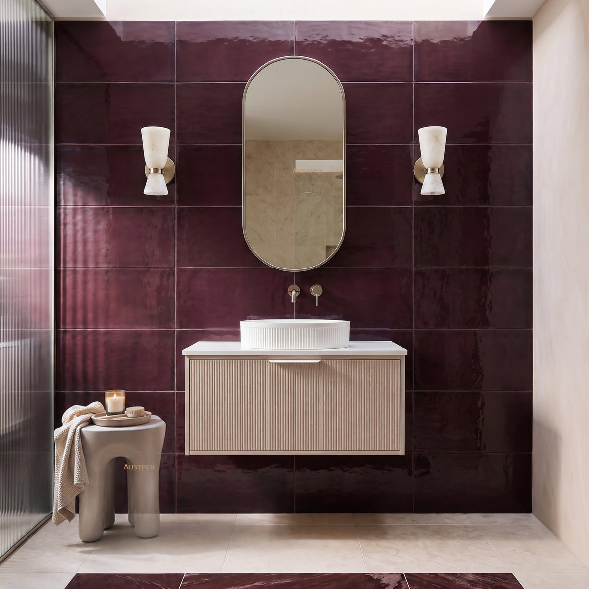 LUKKA KLIFF COASTAL OAK 900MM SINGLE BOWL WALL HUNG VANITY