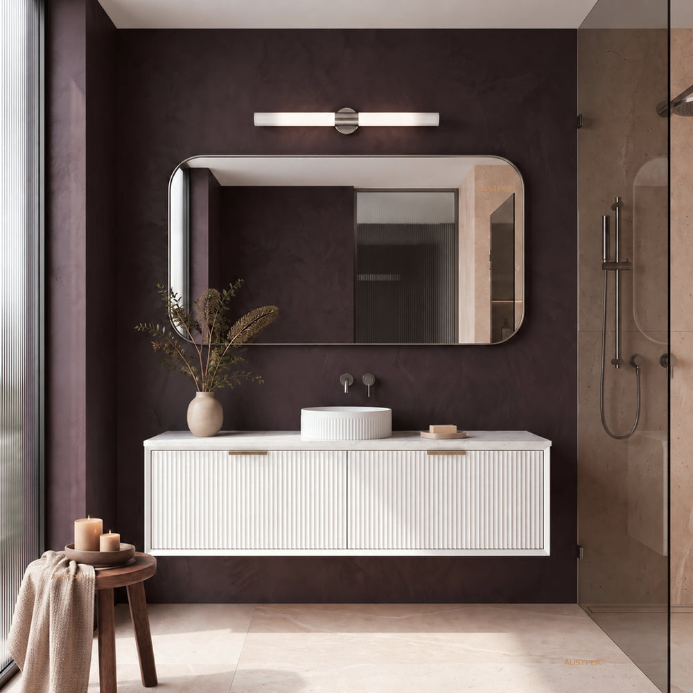 LUKKA KLIFF MODERN MATTE WHITE 1500MM SINGLE BOWL WALL HUNG VANITY