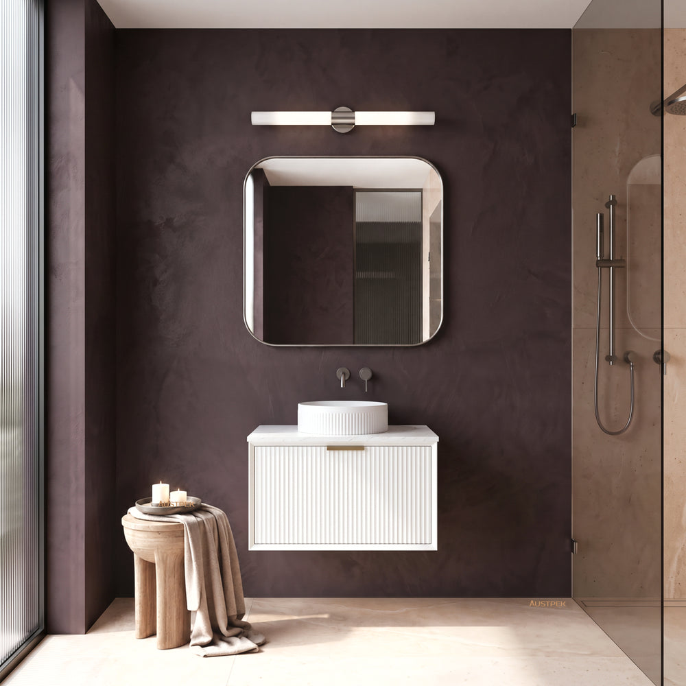 LUKKA KLIFF MODERN MATTE WHITE 750MM SINGLE BOWL WALL HUNG VANITY