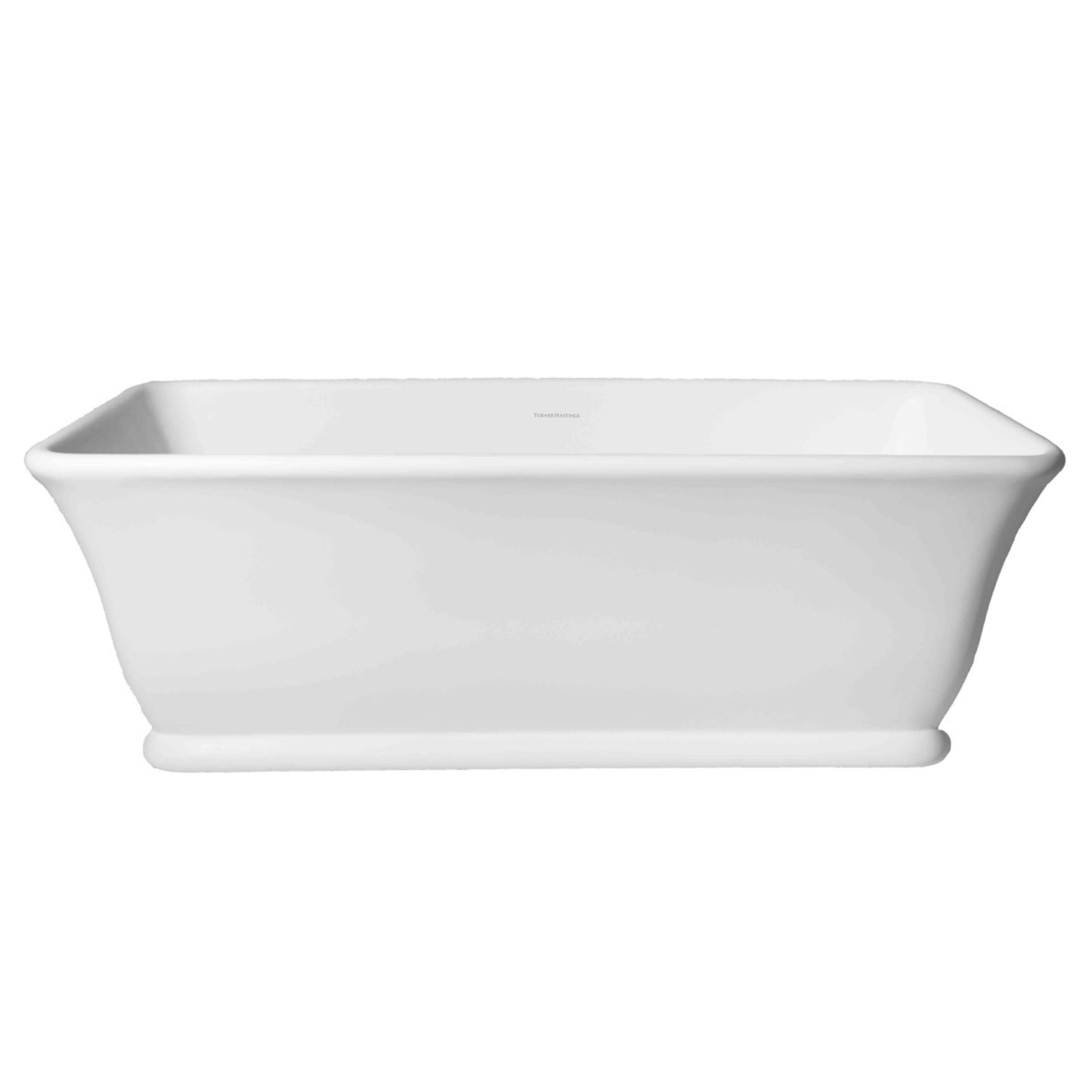 TURNER HASTINGS LYNTON TITANCAST SOLID SURFACE FREESTANDING BATHTUB SATIN SILK WHITE 1680MM
