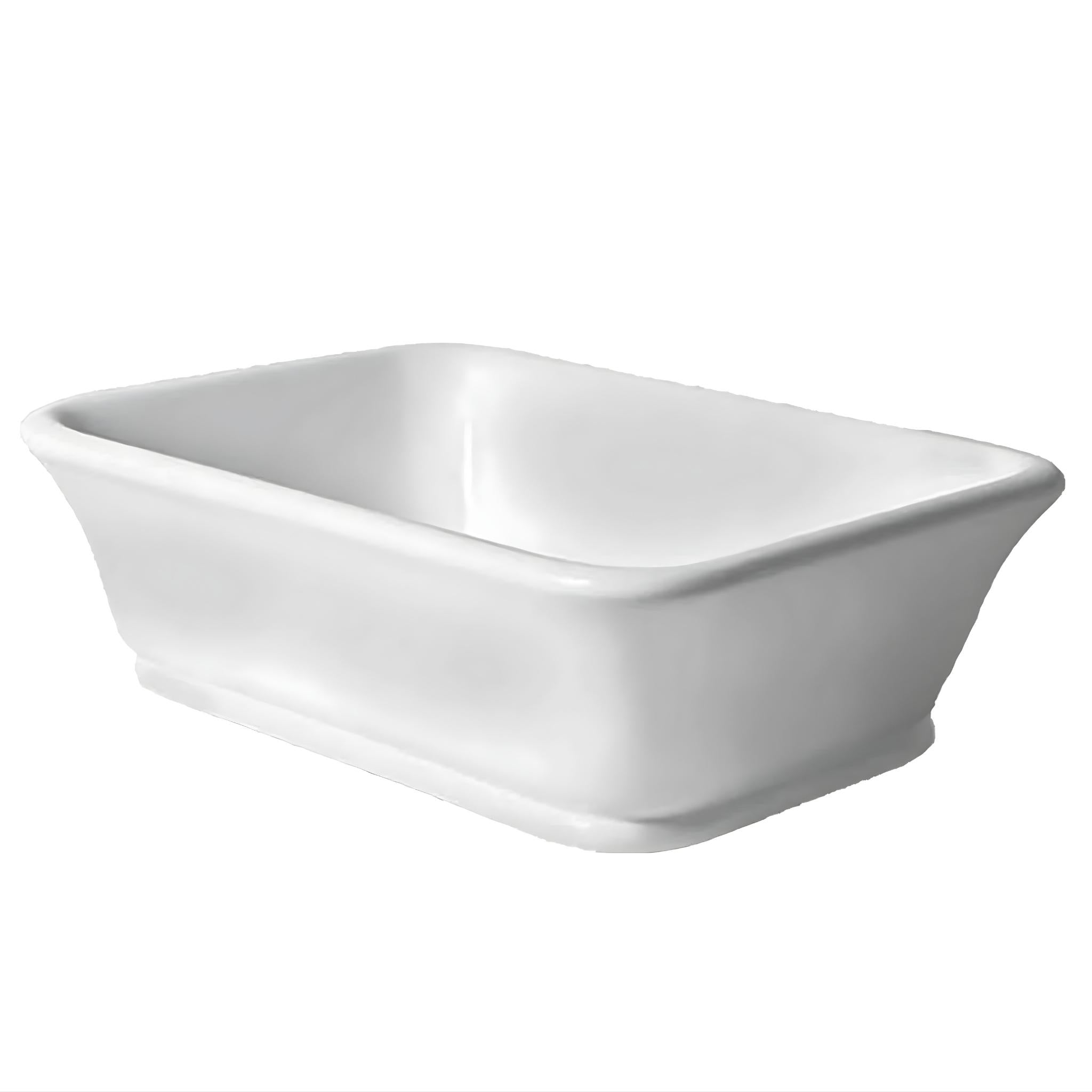 TURNER HASTINGS KIRKHAM TITANCAST HANDCRAFTED ABOVE COUNTER BASIN SATIN SILK WHITE 525MM
