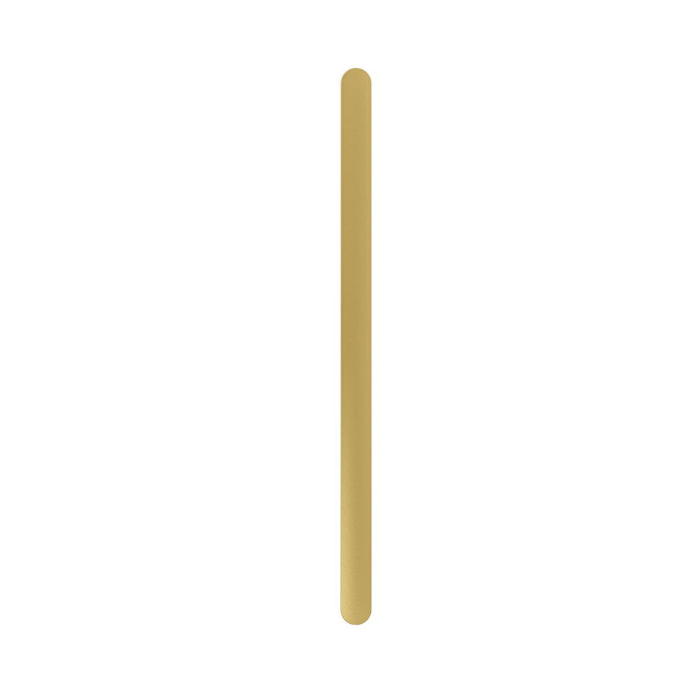 LINSOL ALLEGRA VERTICAL FLAT BAR HEATED TOWEL RAIL BRUSHED BRASS 905MM