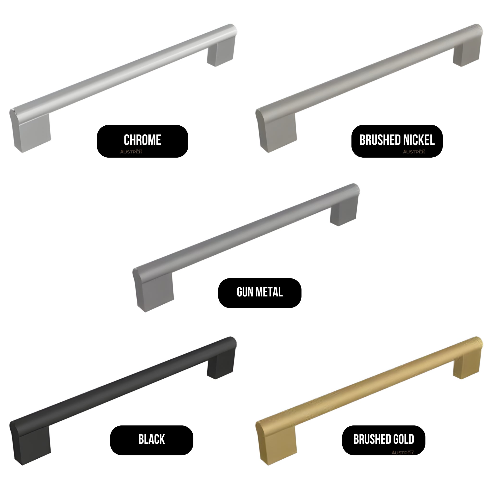 TIMBERLINE LORD HANDLE BRUSHED GOLD (AVAILABLE IN 120MM, 215MM, 310MM AND 410MM)