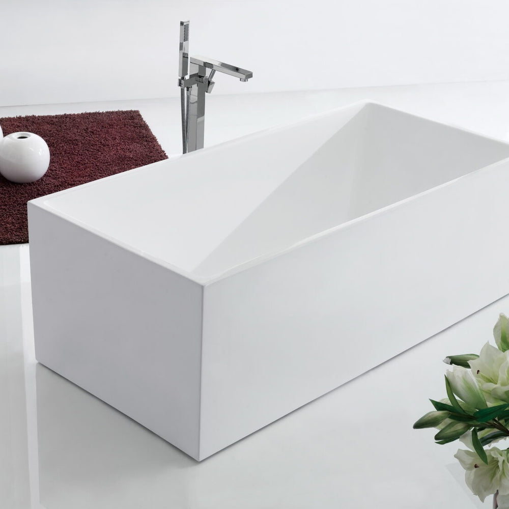 RIVA LOTUS FREESTANDING BATHTUB GLOSS WHITE (AVAILABLE IN 1200MM, 1300MM, 1400MM, 1500MM, 1600MM AND 1700MM)