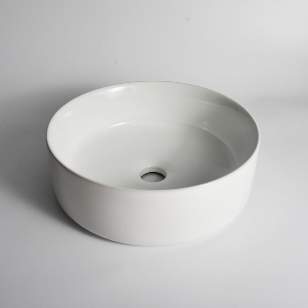 CLAYA ROUND ABOVE COUNTER BASIN GLOSS WHITE 360MM