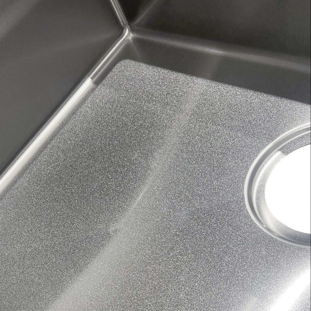 OTTI AXON 45S SINGLE BOWL KITCHEN AND LAUNDRY SINK SILVER 450MM