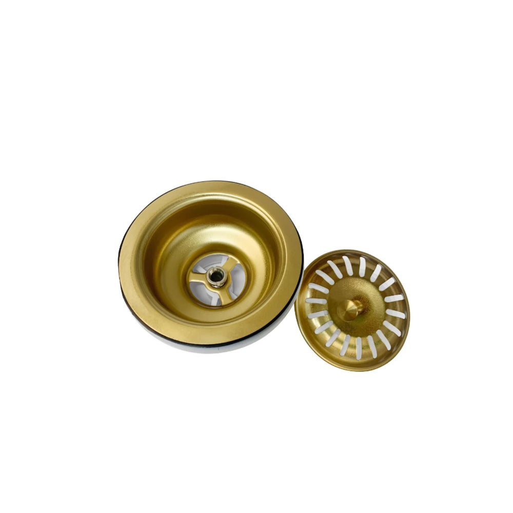 OTTI AXON 52S SINGLE BOWL KITCHEN AND LAUNDRY SINK ARGENT GOLD 520MM
