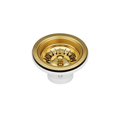 OTTI AXON 52S SINGLE BOWL KITCHEN AND LAUNDRY SINK BRUSHED GOLD 520MM