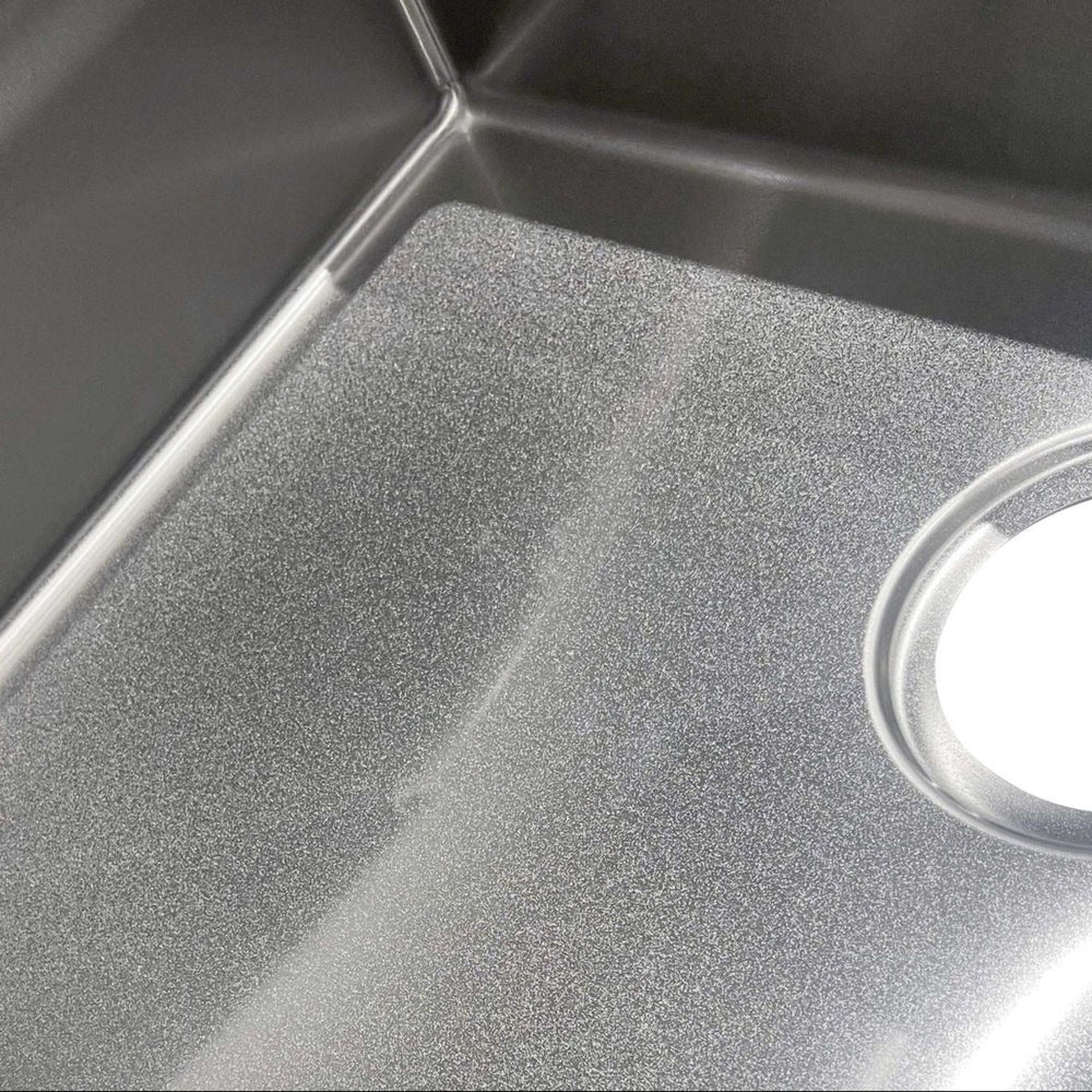 OTTI AXON 52S SINGLE BOWL KITCHEN AND LAUNDRY SINK SILVER 520MM