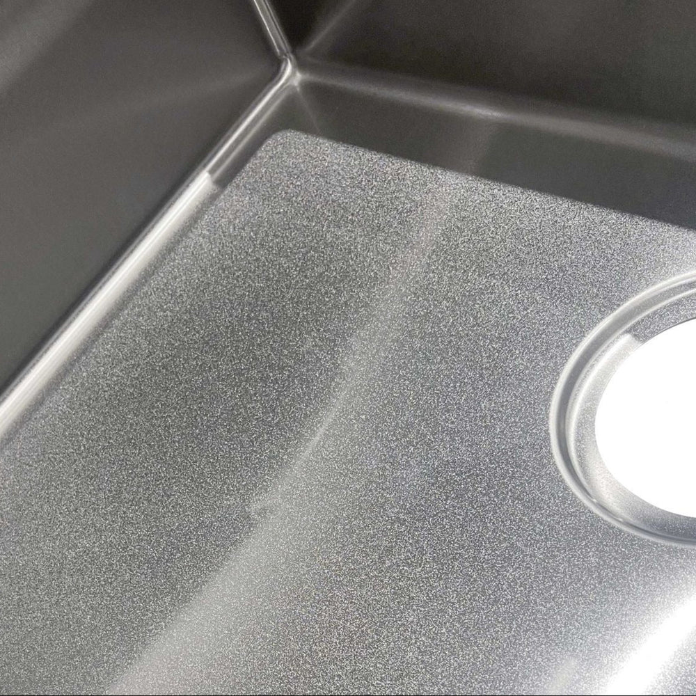 OTTI AXON 58S SINGLE BOWL KITCHEN AND LAUNDRY SINK SILVER 580MM