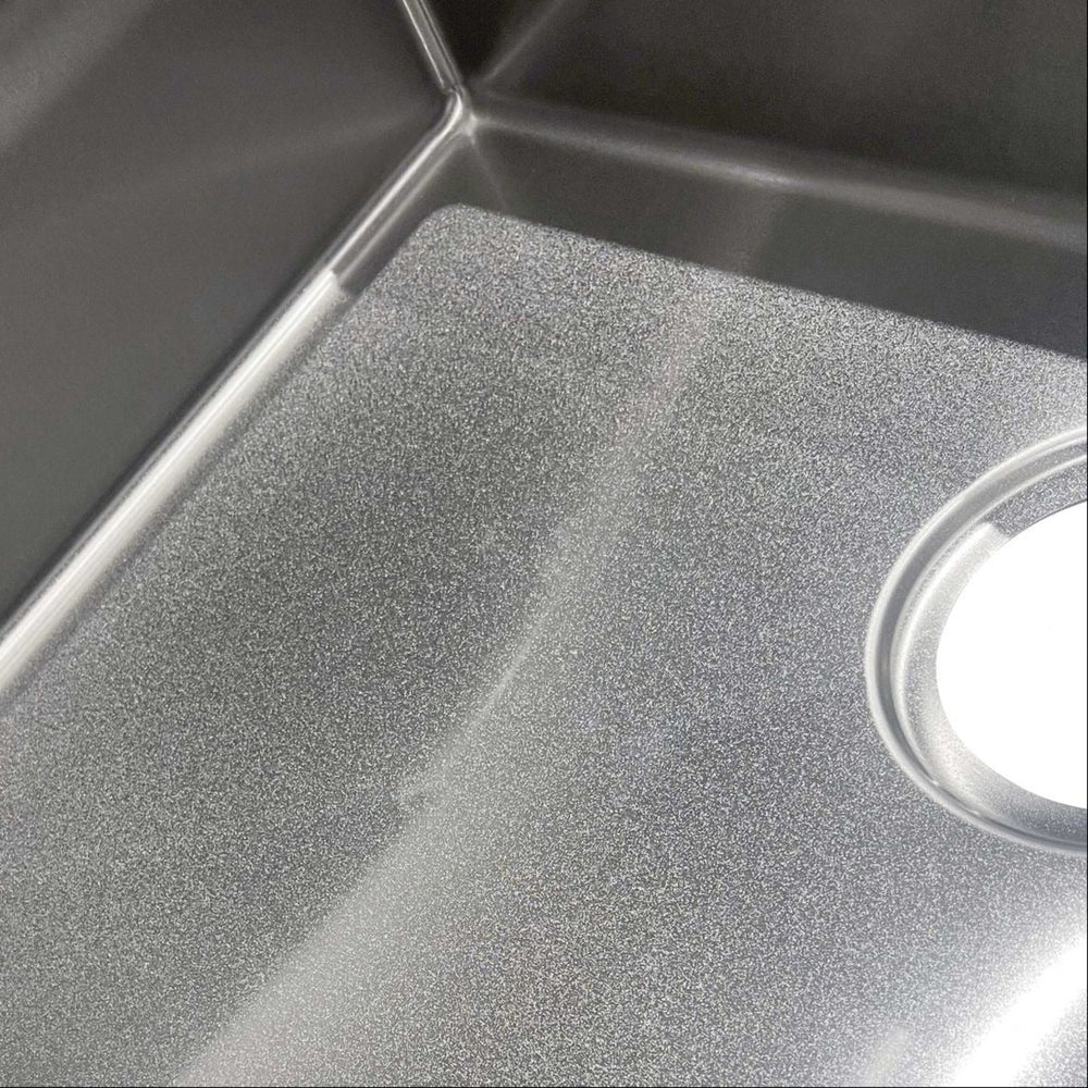OTTI AXON 77S SINGLE BOWL KITCHEN AND LAUNDRY SINK SILVER 770MM