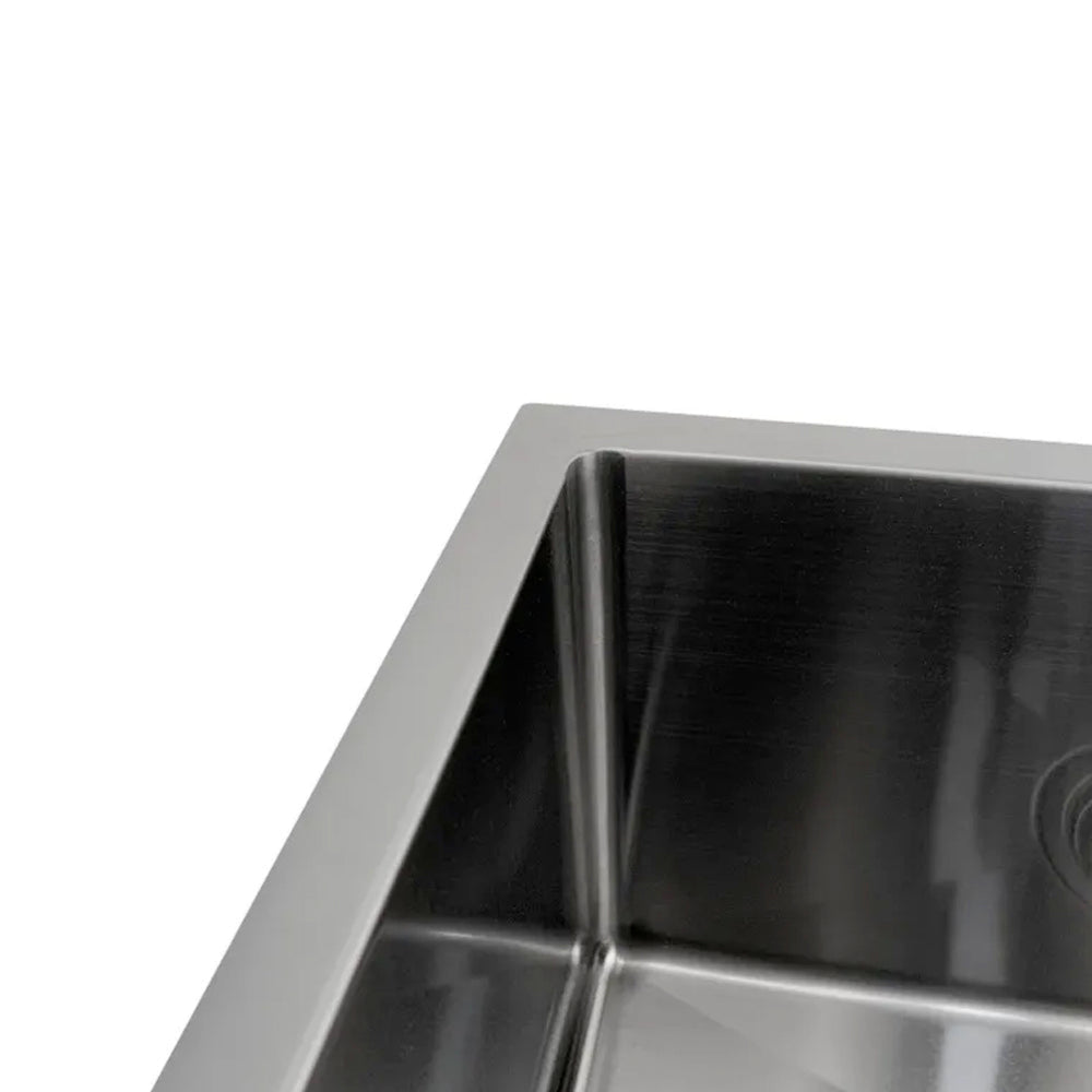 INSPIRE ARTE 76D DOUBLE BOWL KITCHEN AND LAUNDRY SINK GUN METAL 760MM