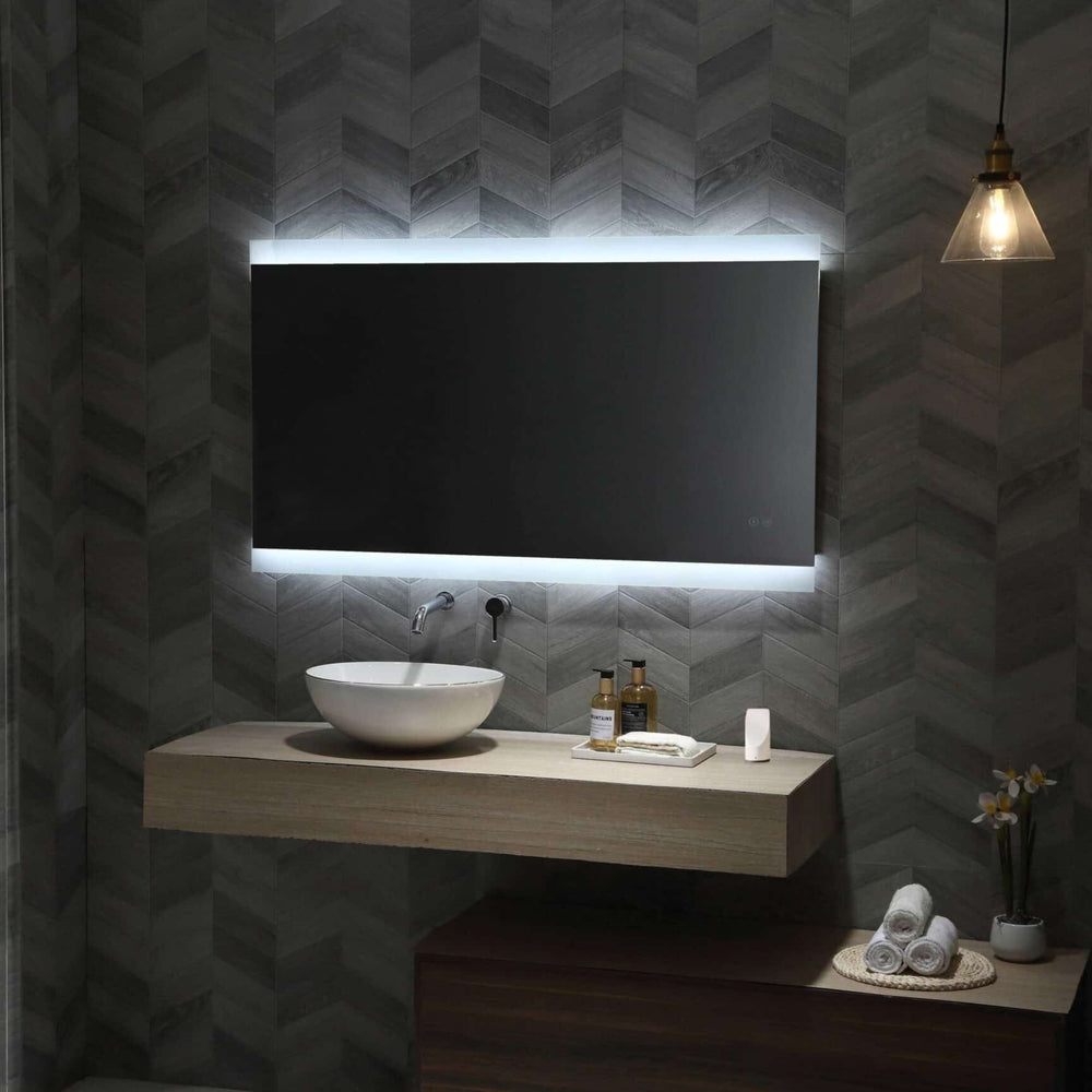 REMER MIRO RECTANGLE FRAMELESS LED MIRROR WITH DEMISTER 1200X700MM