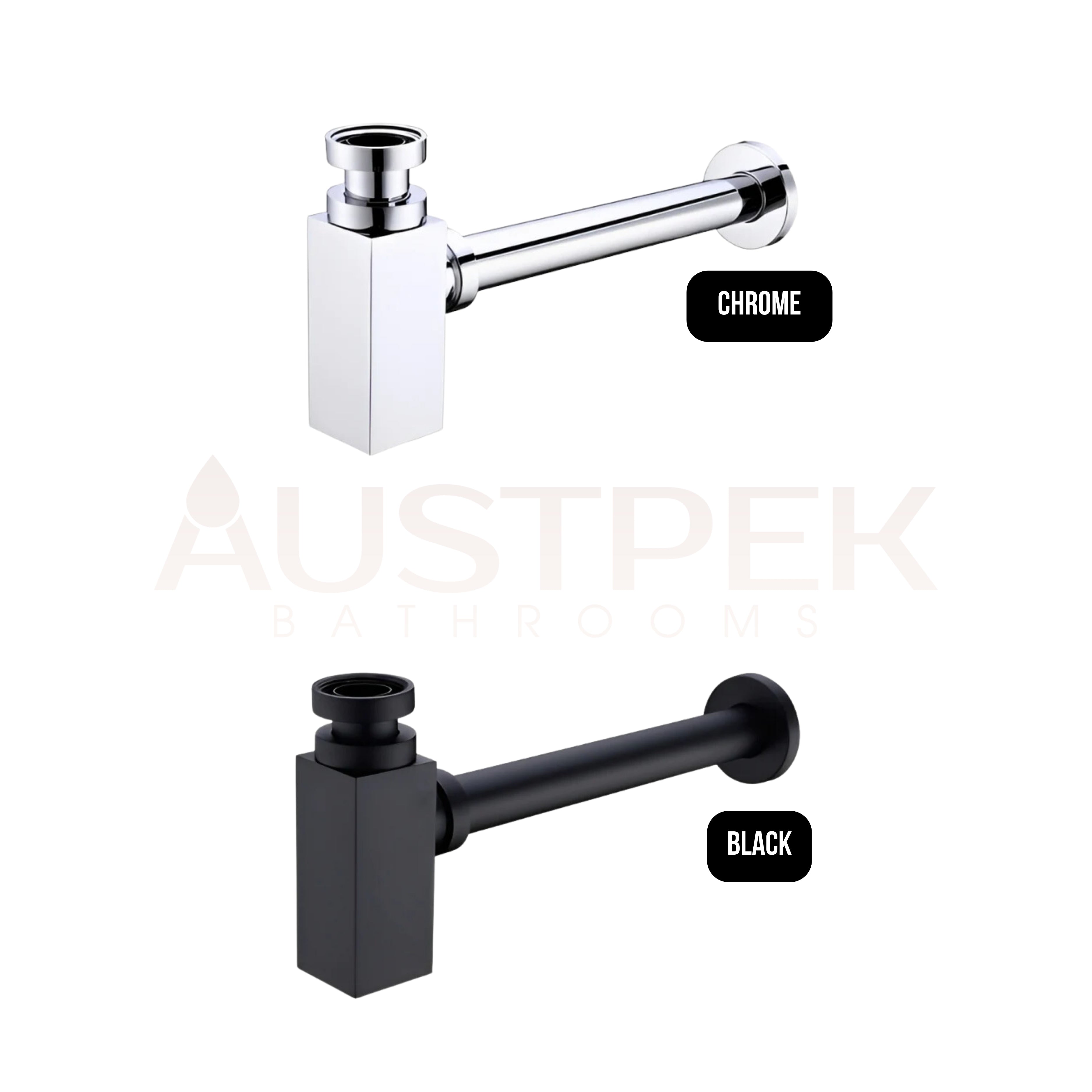 INSPIRE BOTTLE TRAP SQ CHROME 40MM