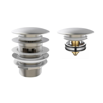 OTTI MUSHROOM PULL-OUT/POP-UP OVERFLOW BATHTUB WASTE 40MM BRUSHED NICKEL