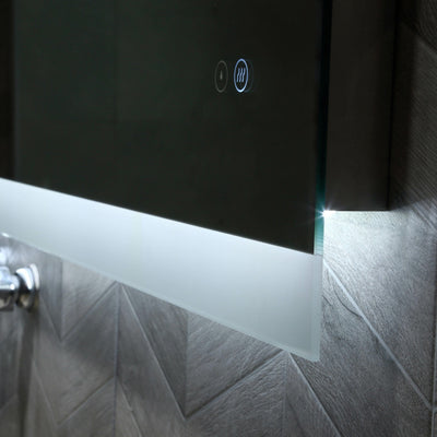 REMER MIRO RECTANGLE FRAMELESS LED MIRROR WITH DEMISTER 750X900MM
