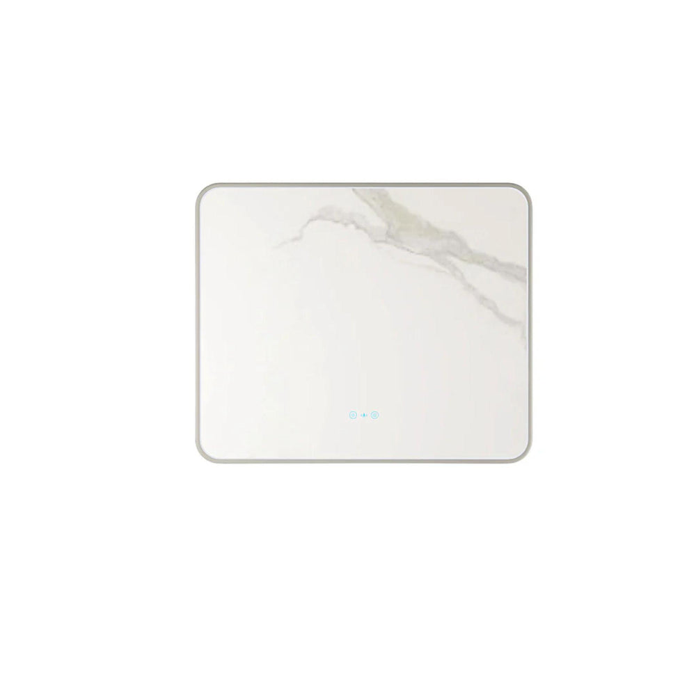 MERCIO MAIA FRAMED RECTANGULAR LED MIRROR GUN METAL 750X900MM