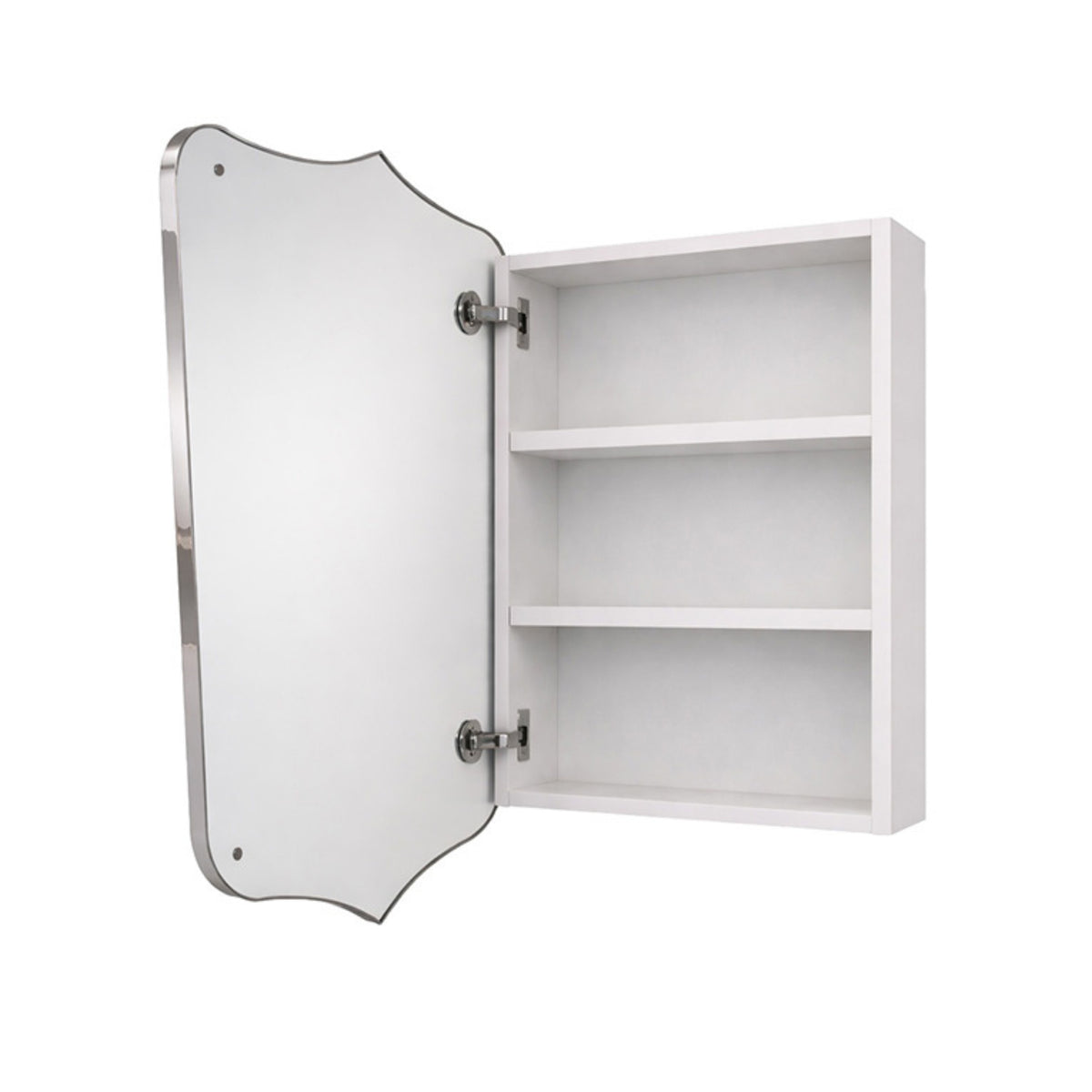 TURNER HASTINGS MAYER CHROME MIRROR SHAVING CABINET 600X800MM