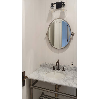 TURNER HASTINGS MAYER BASIN STAND WITH REAL CARRARA MARBLE TOP BRUSHED NICKEL 750MM