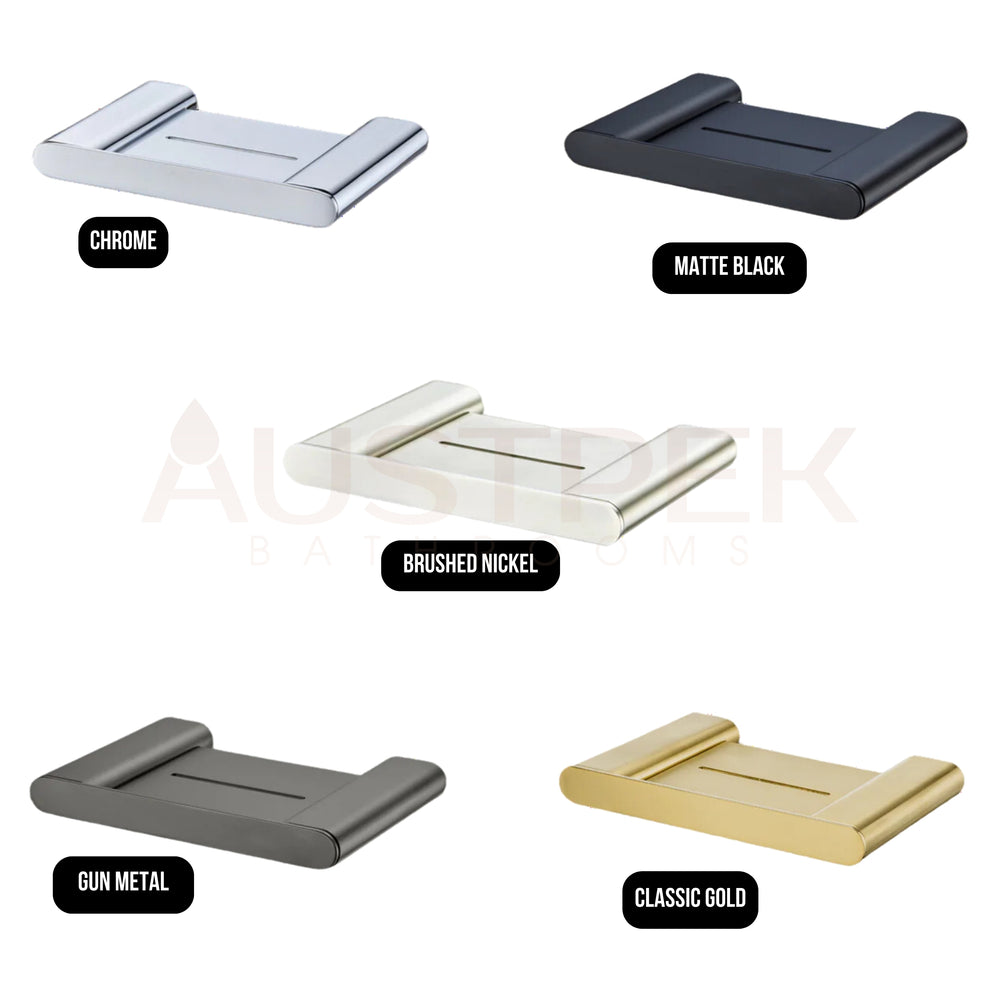 OLIVERI MADRID SOAP HOLDER WITH SHELF GUN METAL