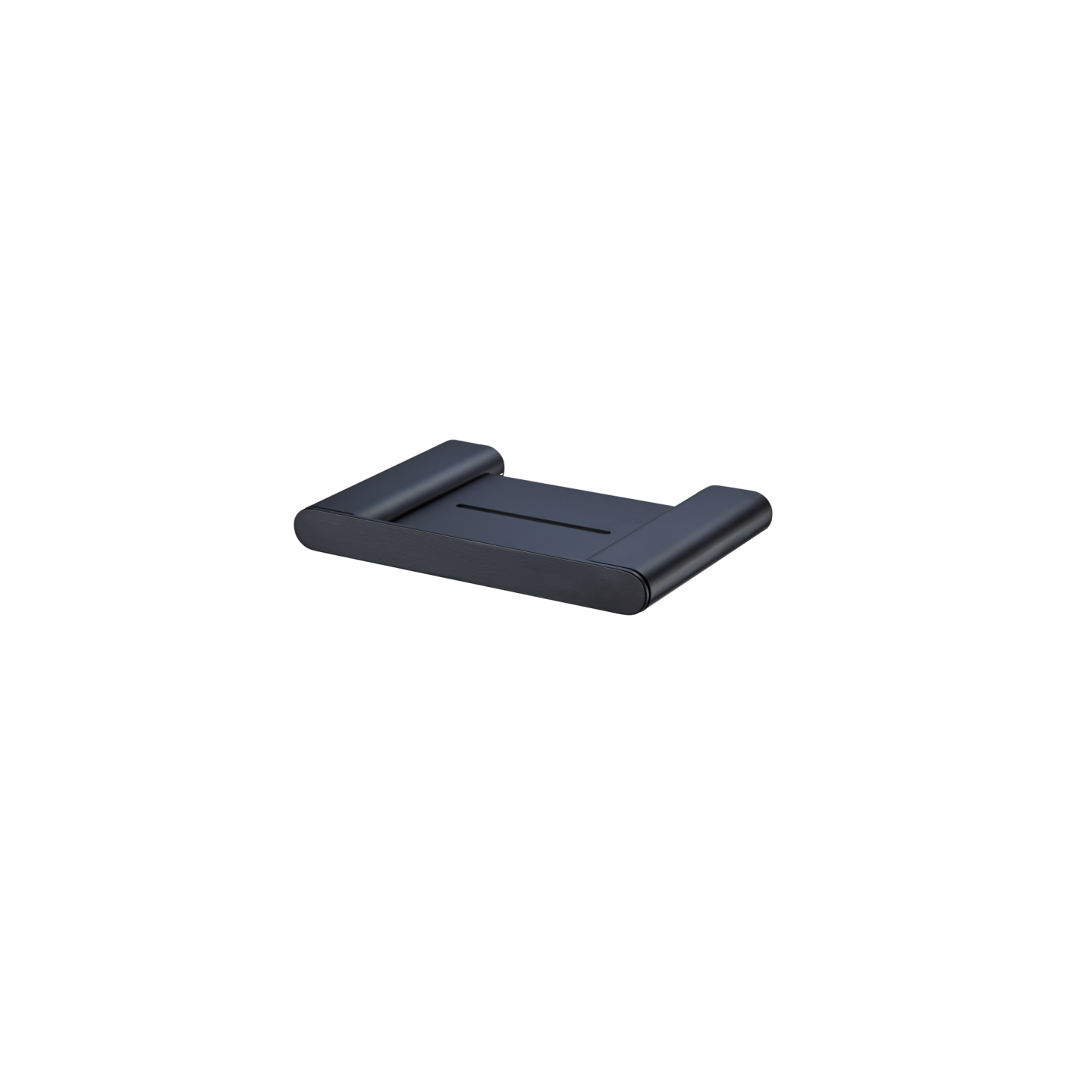 OLIVERI MADRID SOAP HOLDER WITH SHELF MATTE BLACK