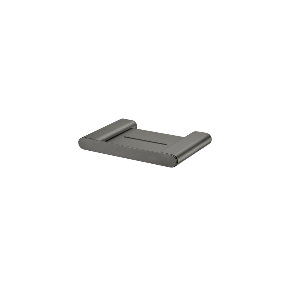 OLIVERI MADRID SOAP HOLDER WITH SHELF GUN METAL