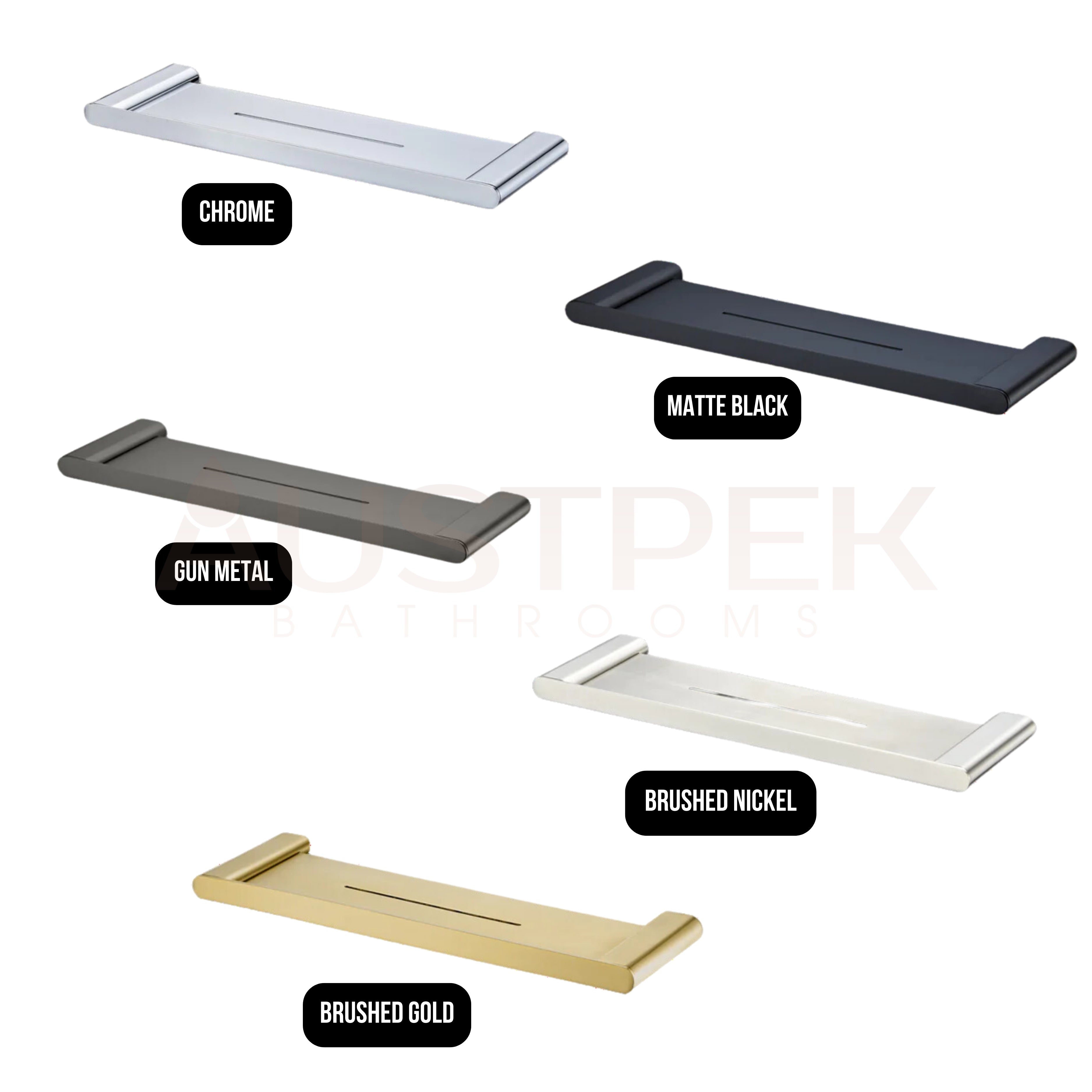 OLIVERI MADRID METAL SHELF 420MM GUN METAL