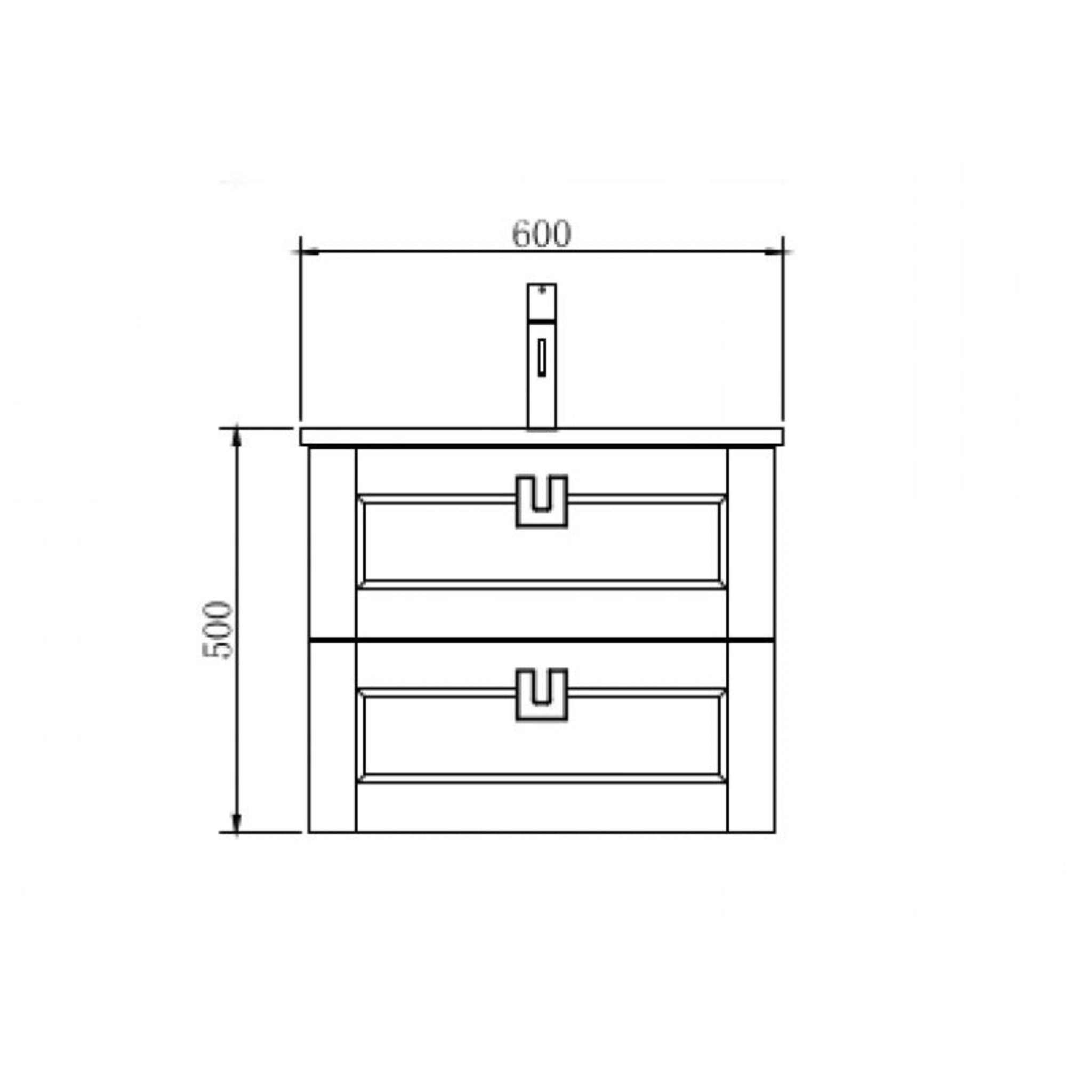 BELBAGNO MANHATTAN WHITE OAK II 600MM SINGLE BOWL WALL HUNG VANITY AND BASIN