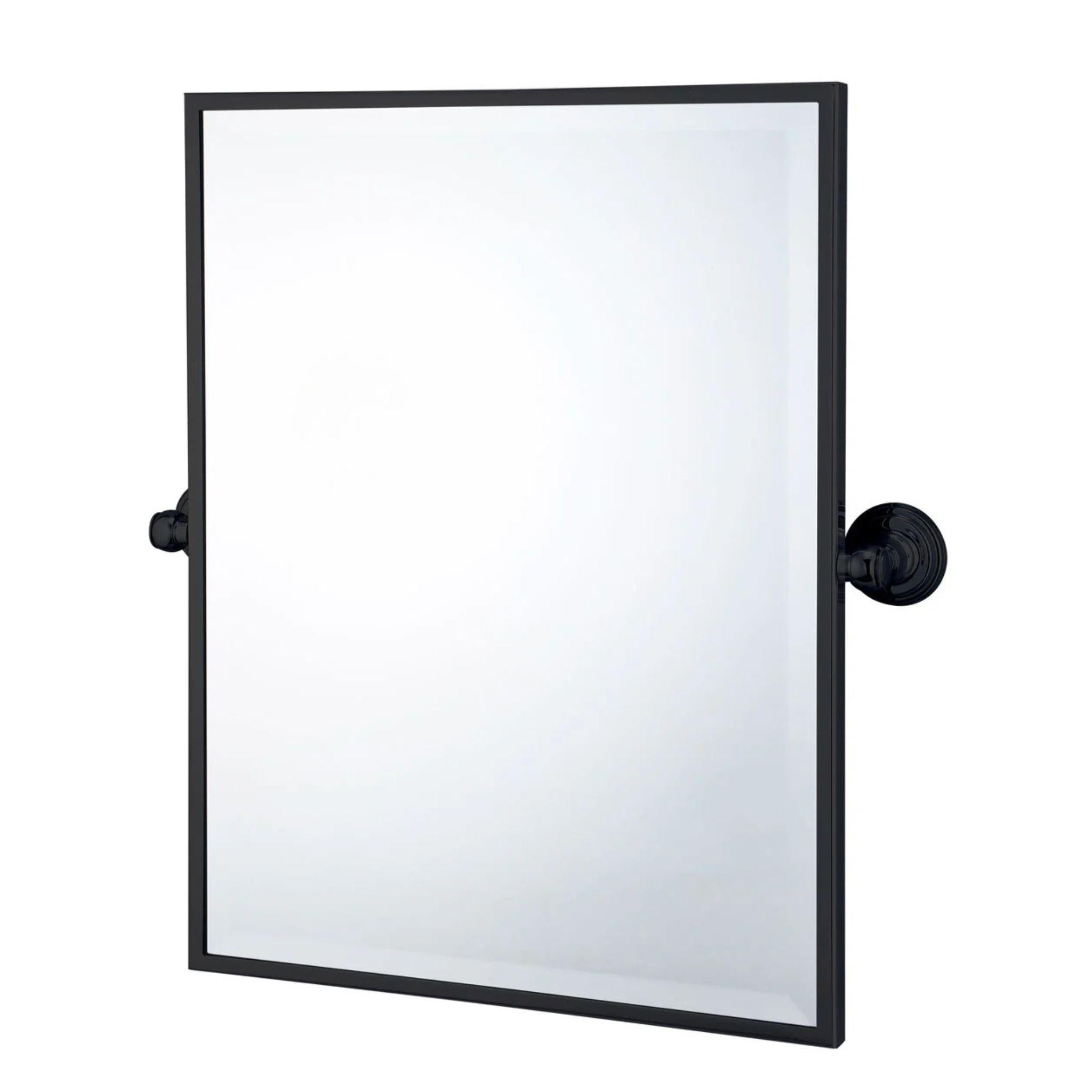 TURNER HASTINGS MAYER FRAMED PIVOT RECTANGULAR MIRROR MATTE BLACK 495X610MM