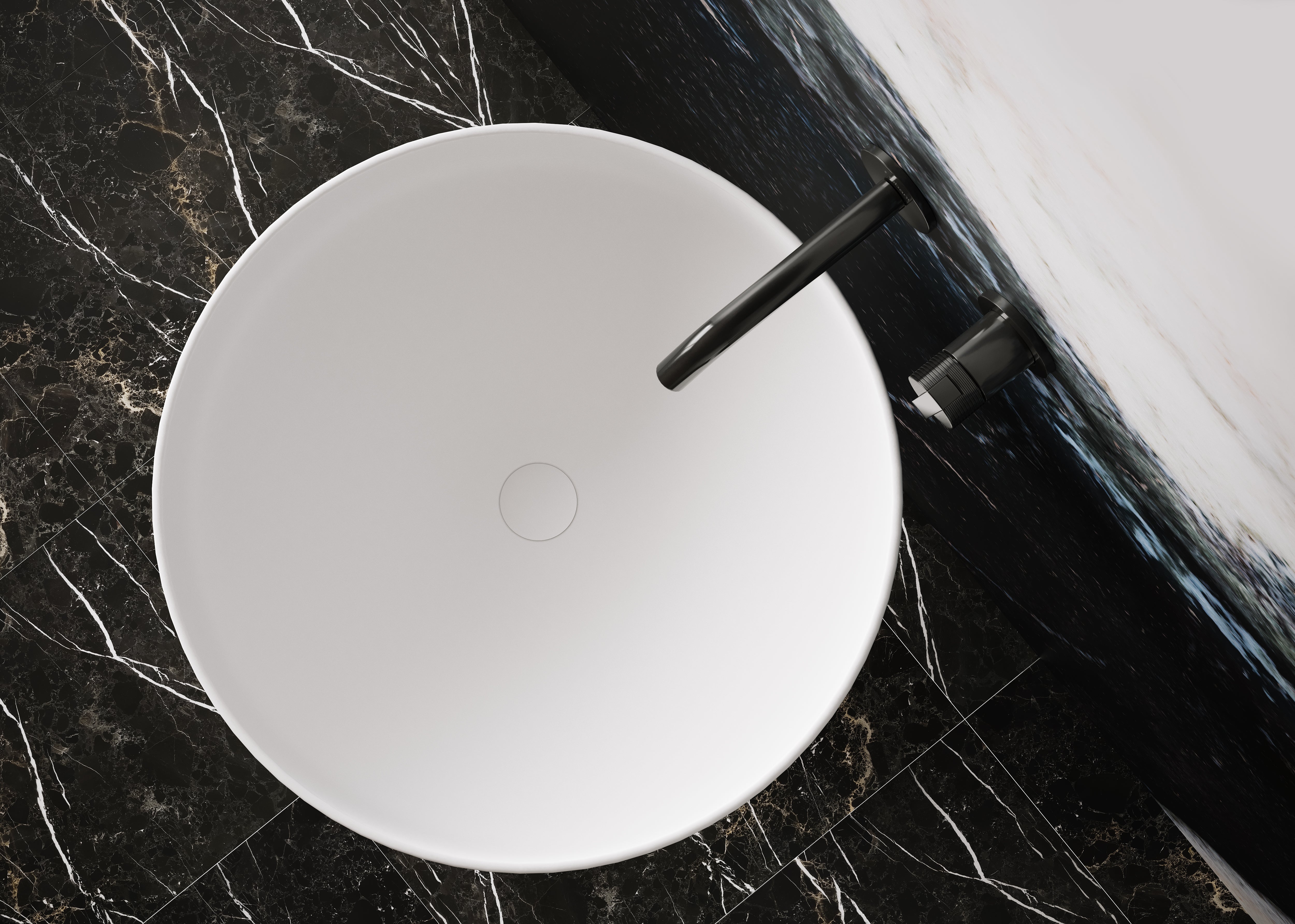 BELBAGNO MARCELLO FREESTANDING PEDESTAL BASIN MATTE WHITE 500MM X 850MM